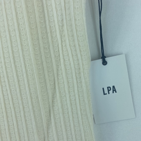 LPA Dina Knit Dress in Ivory White Size L - Picture 6 of 8